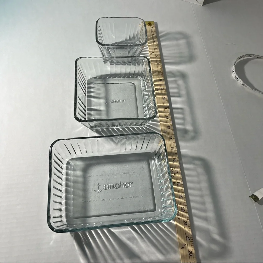 ✨ VINTAGE ANCHOR HOCKING GLASS BOWLS SET ✨